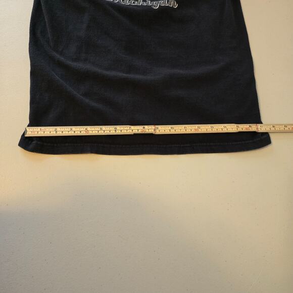 VTG Harley Davidson Detroit Pistons Wanted Tee Men's M Black Graphic Skull Flame - Picture 16 of 16